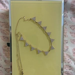 Cute crystal and gold necklace